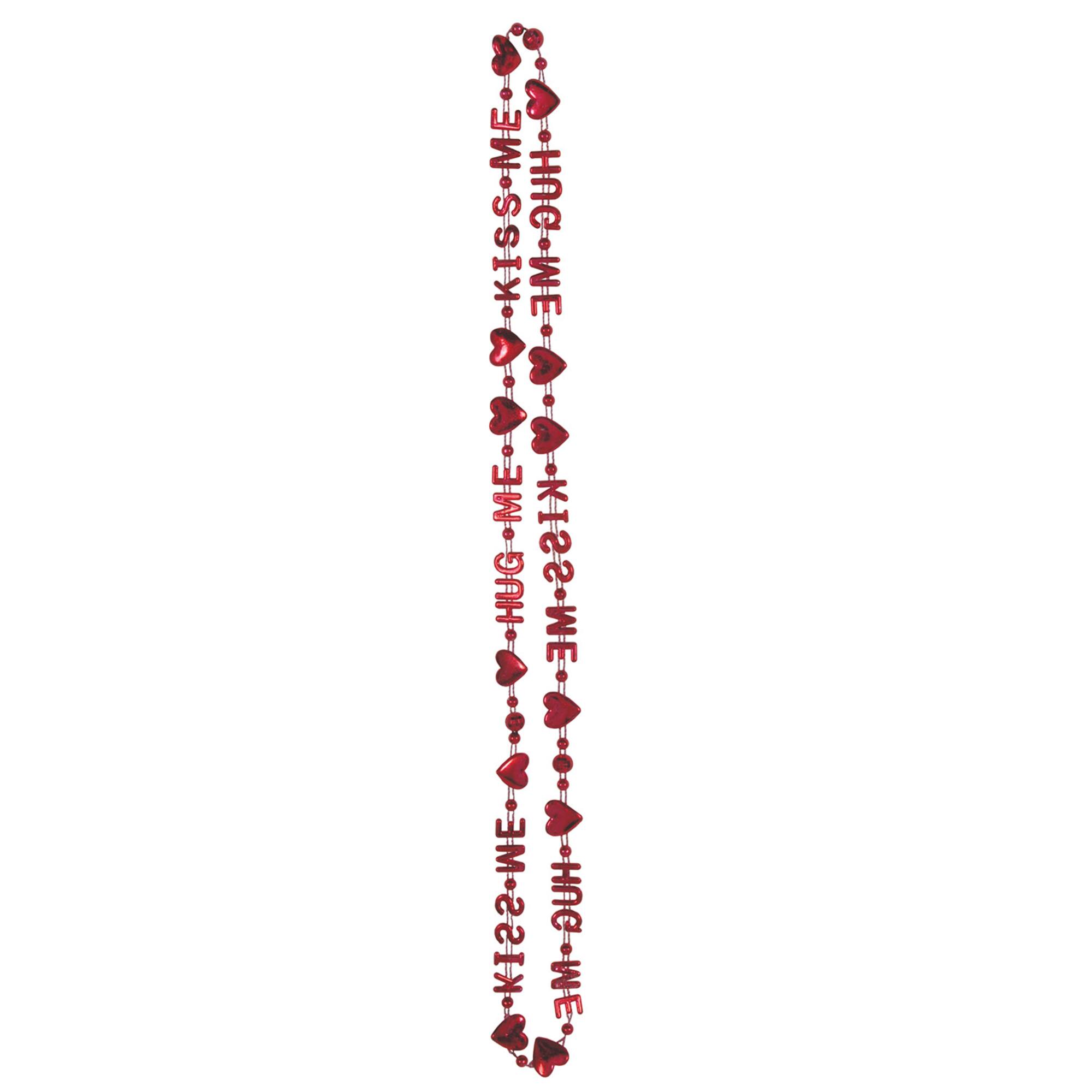 Beistle 36" Hug Me, Kiss Me Beads-Of-Expression Necklaces, 4ct.